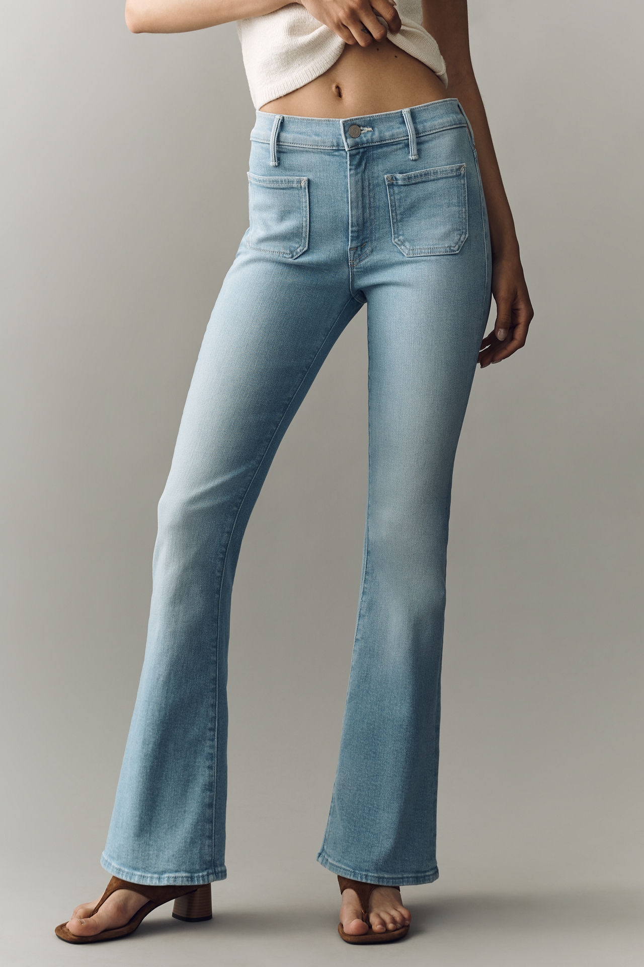 MOTHER Patch Pocket Weekender Mid-Rise Bootcut Jeans