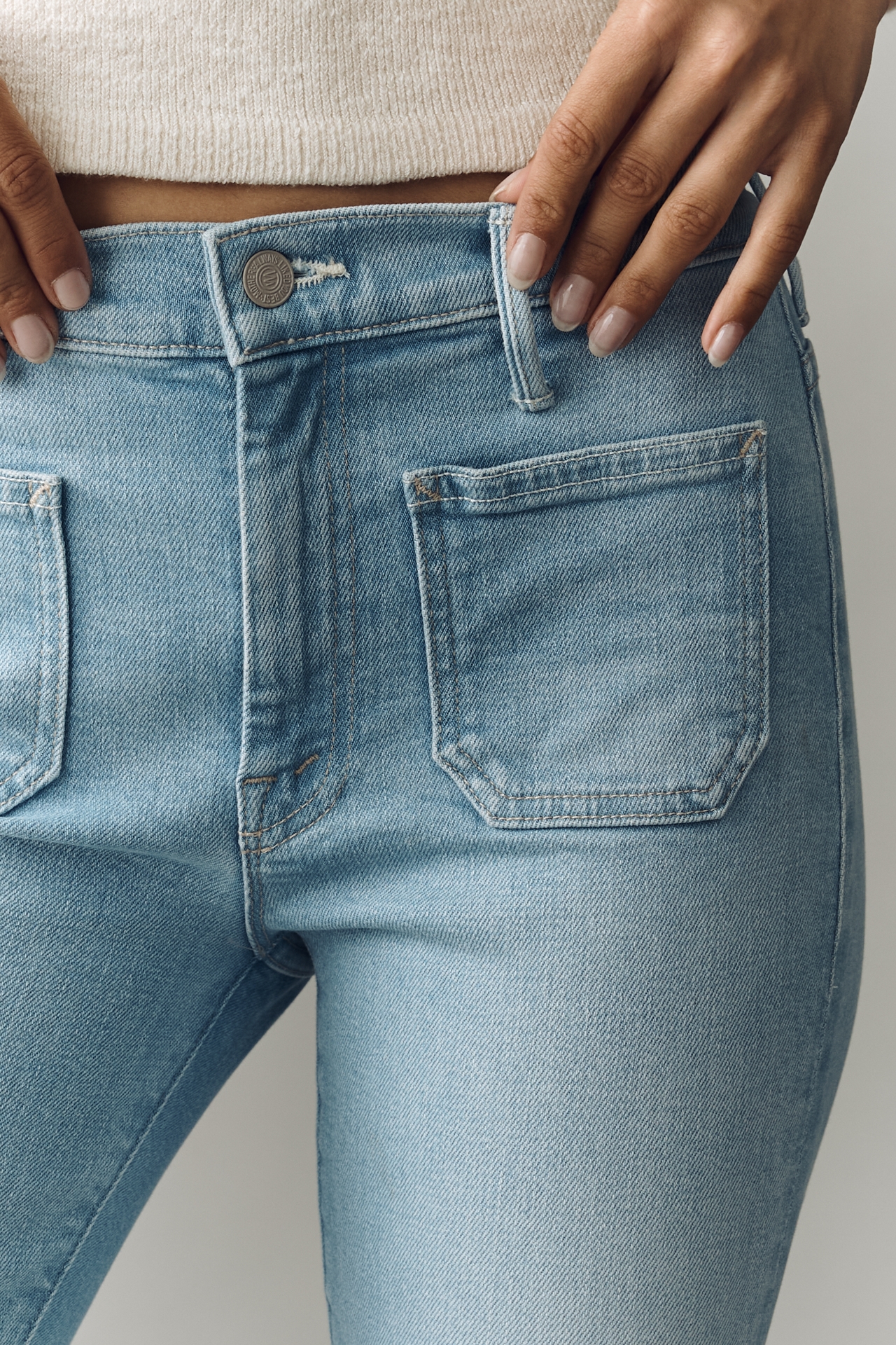 MOTHER Patch Pocket Weekender Mid-Rise Bootcut Jeans