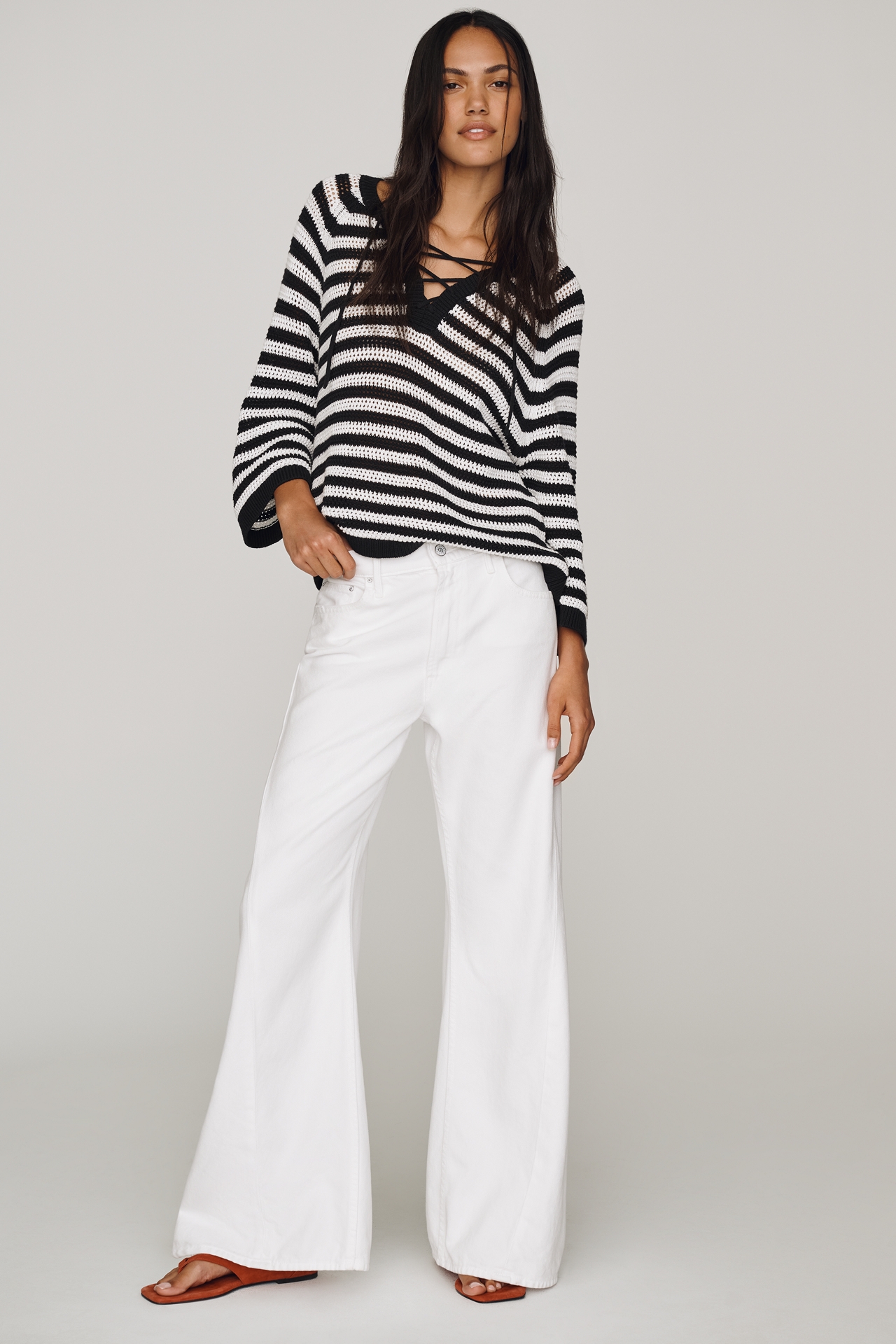 MOTHER Lemon Twist Skimp High-Rise Flare Jeans