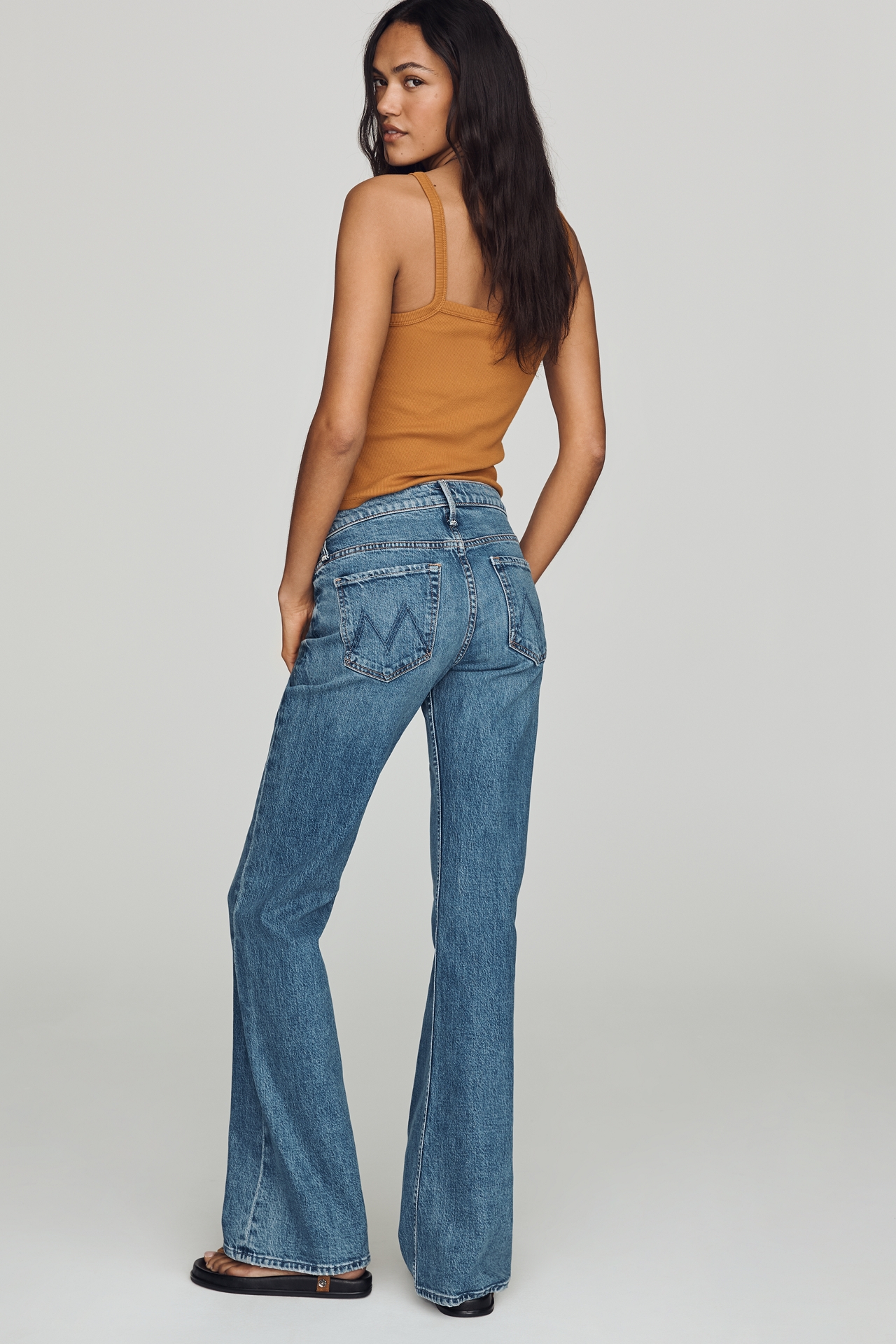 MOTHER Jinx Heel Mid Rise Bootleg Jeans