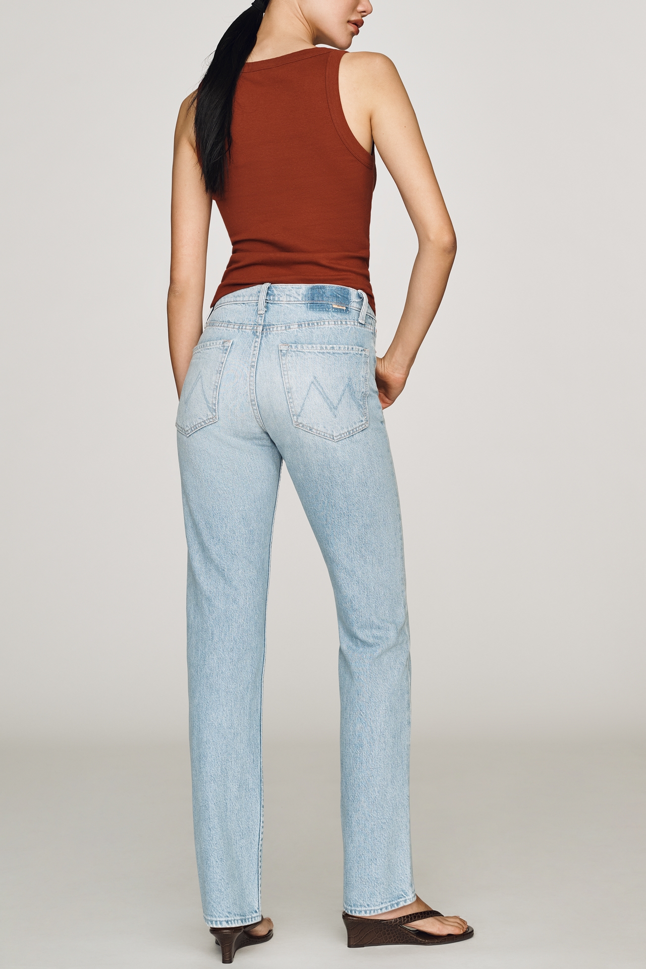 MOTHER Tomcat Skimp High-Rise Straight-Leg Jeans
