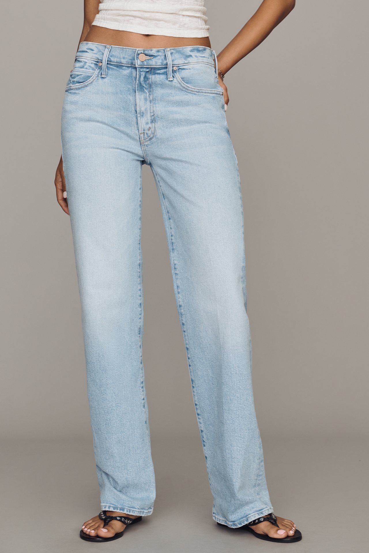 MOTHER Kick It High-Rise Straight Jeans