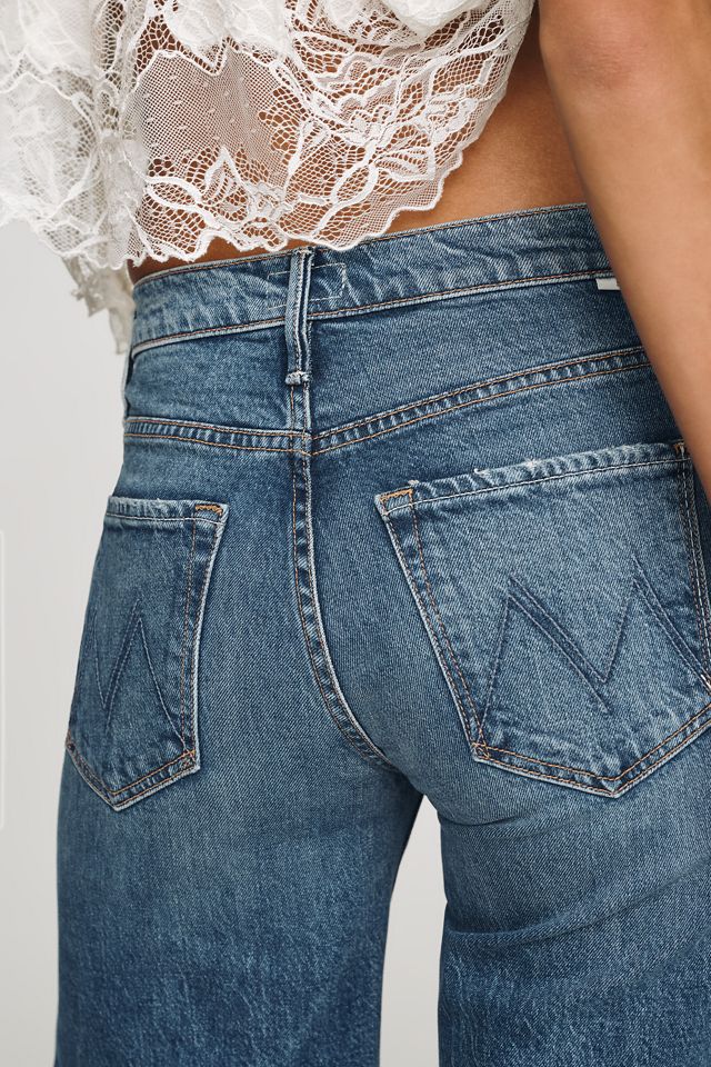 MOTHER Maven Mid-Rise Cropped Wide-Leg Jeans #1