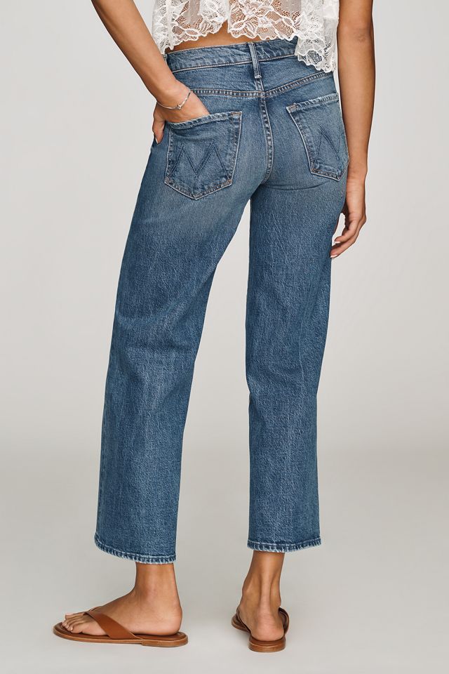 MOTHER Maven Mid-Rise Cropped Wide-Leg Jeans #3