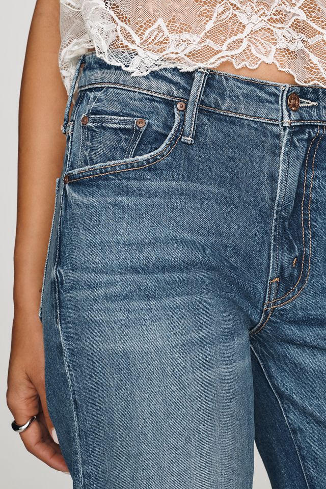 MOTHER Maven Mid-Rise Cropped Wide-Leg Jeans #4