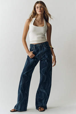 MOTHER Lasso Sneak High-Rise Wide-Leg Jeans | Anthropologie