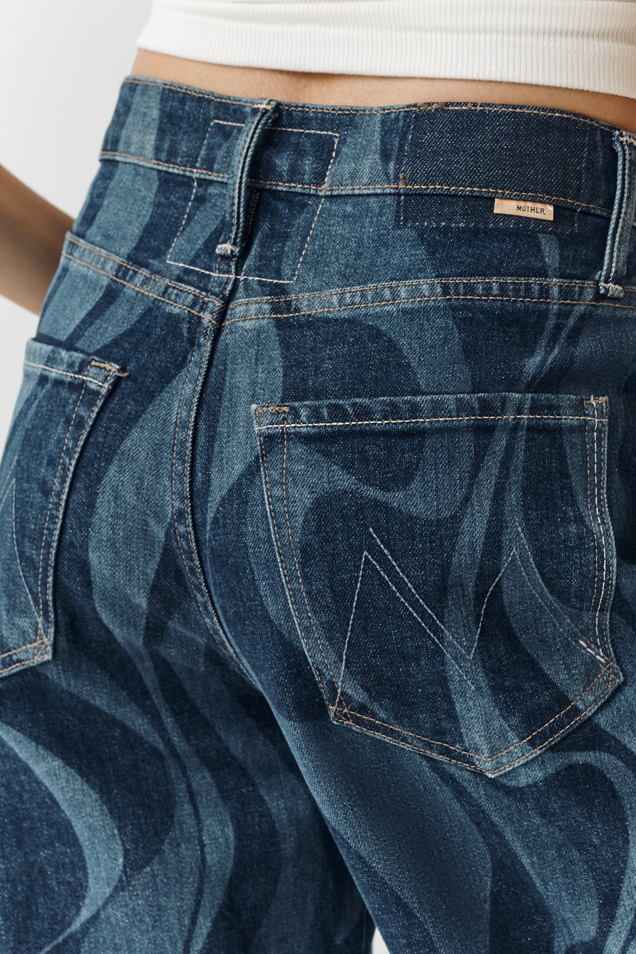 MOTHER Lasso Sneak High-Rise Wide-Leg Jeans