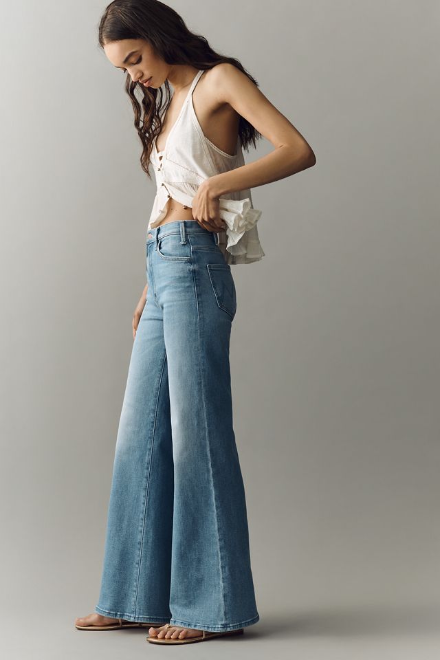 MOTHER High-Rise Hustler Roller Sneak Jeans #4