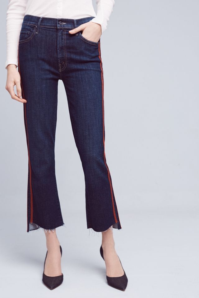 MOTHER The Insider Crop Step Fray High-Rise High-Low Jeans #1