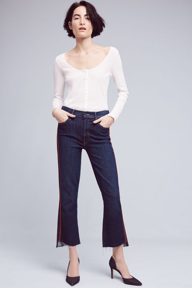 MOTHER The Insider Crop Step Fray High-Rise High-Low Jeans #2