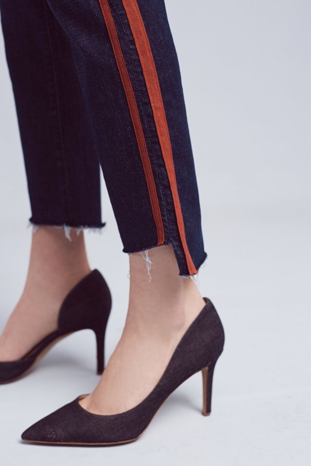 MOTHER The Insider Crop Step Fray High-Rise High-Low Jeans #3