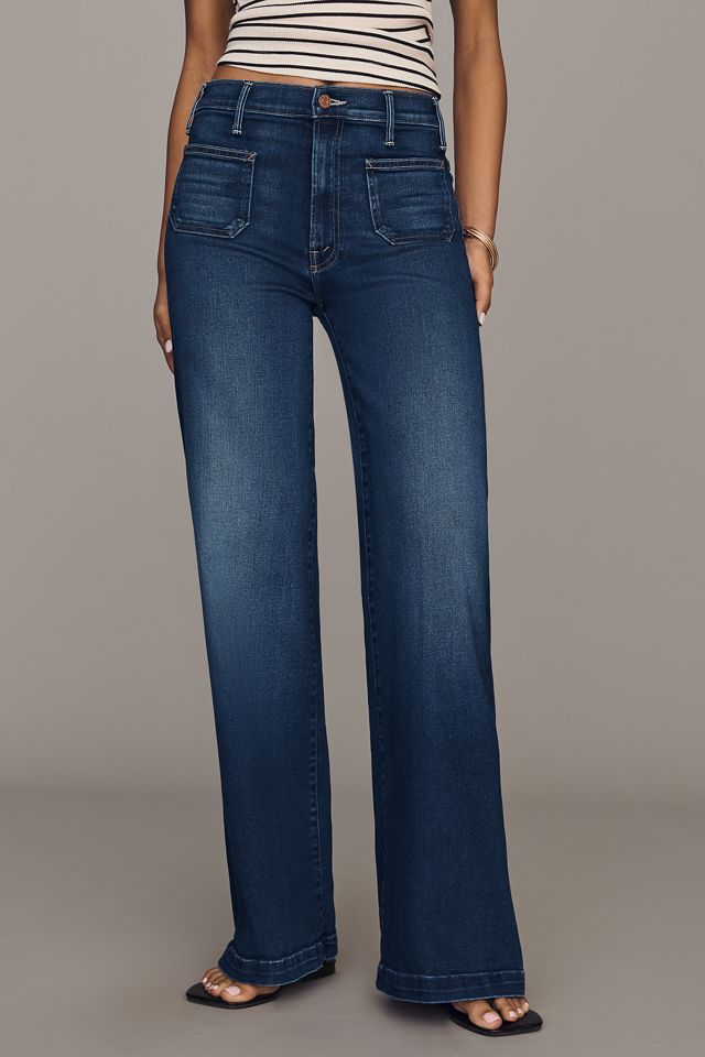 MOTHER Hustler Roller High-Rise Wide-Leg Jeans #1