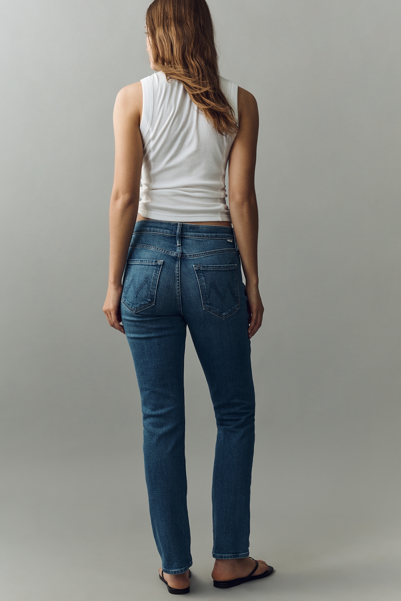 MOTHER Dazzler Hover Mid-Rise Straight Jeans