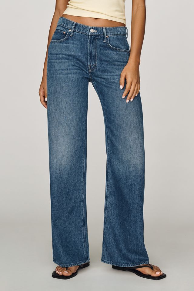 MOTHER Lasso Sneak Mid-Rise Wide-Leg Jeans #1