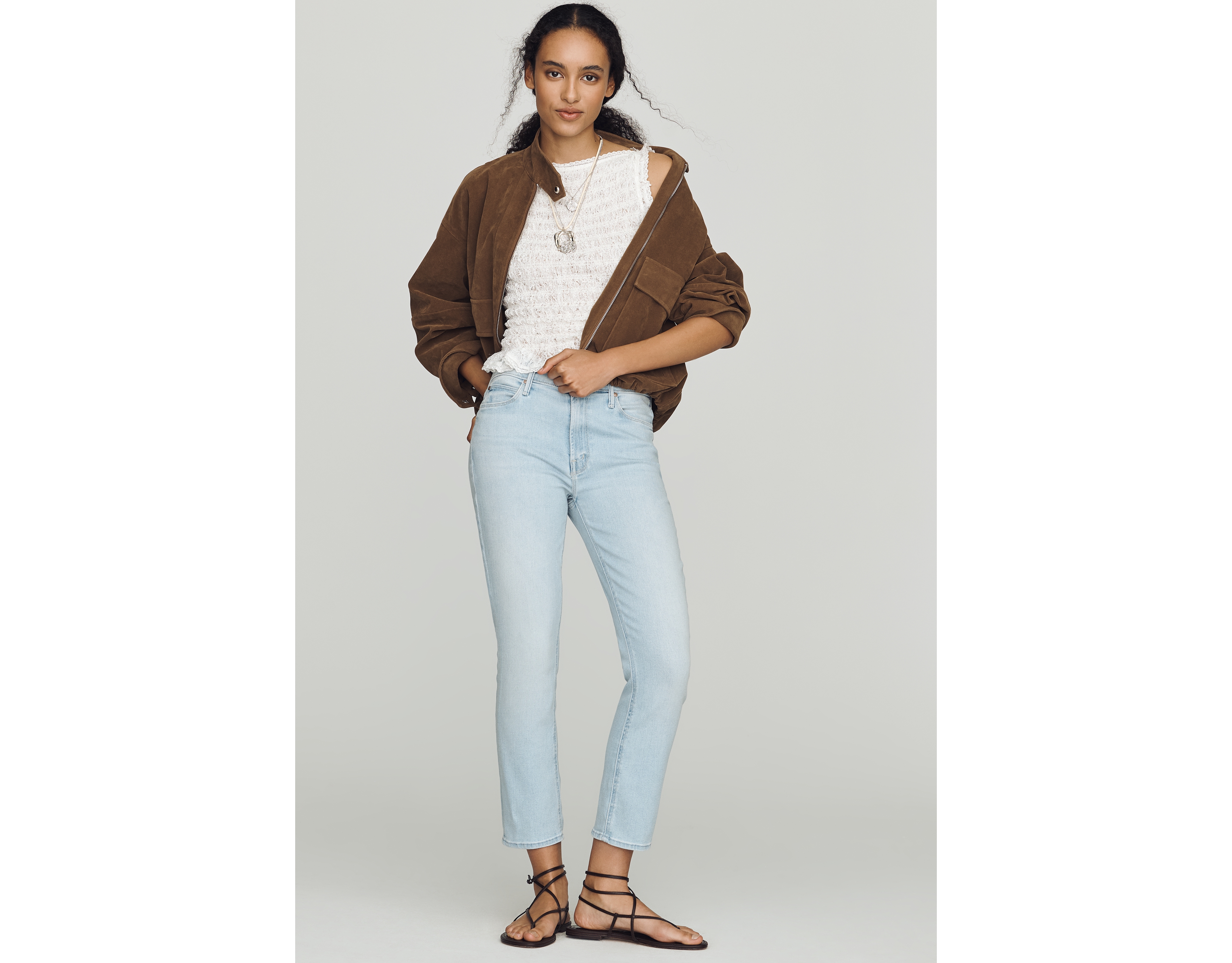 MOTHER Dazzler Crop Mid-Rise Straight Jeans