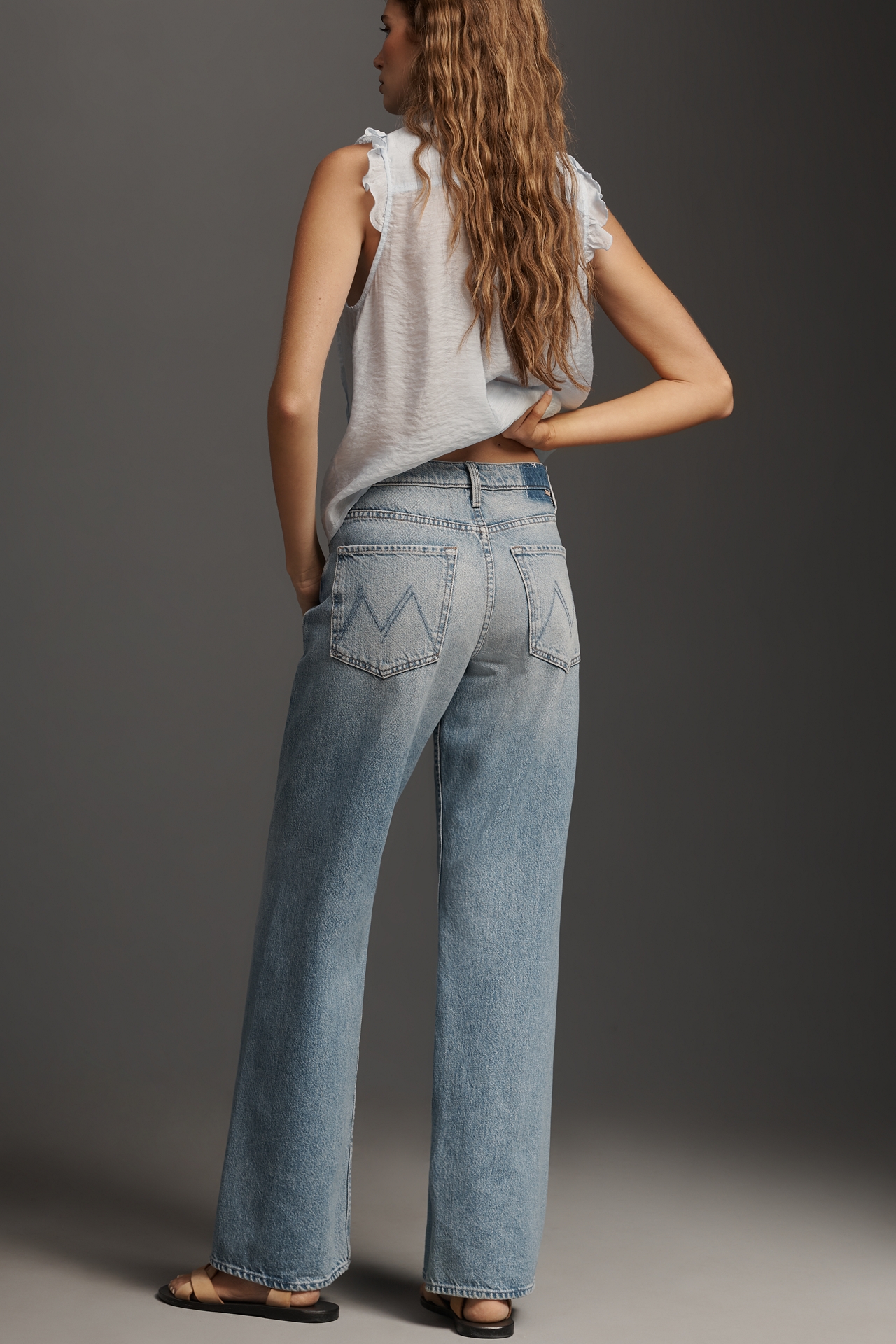 Mother Bookie Twist High-Rise Flare Jeans