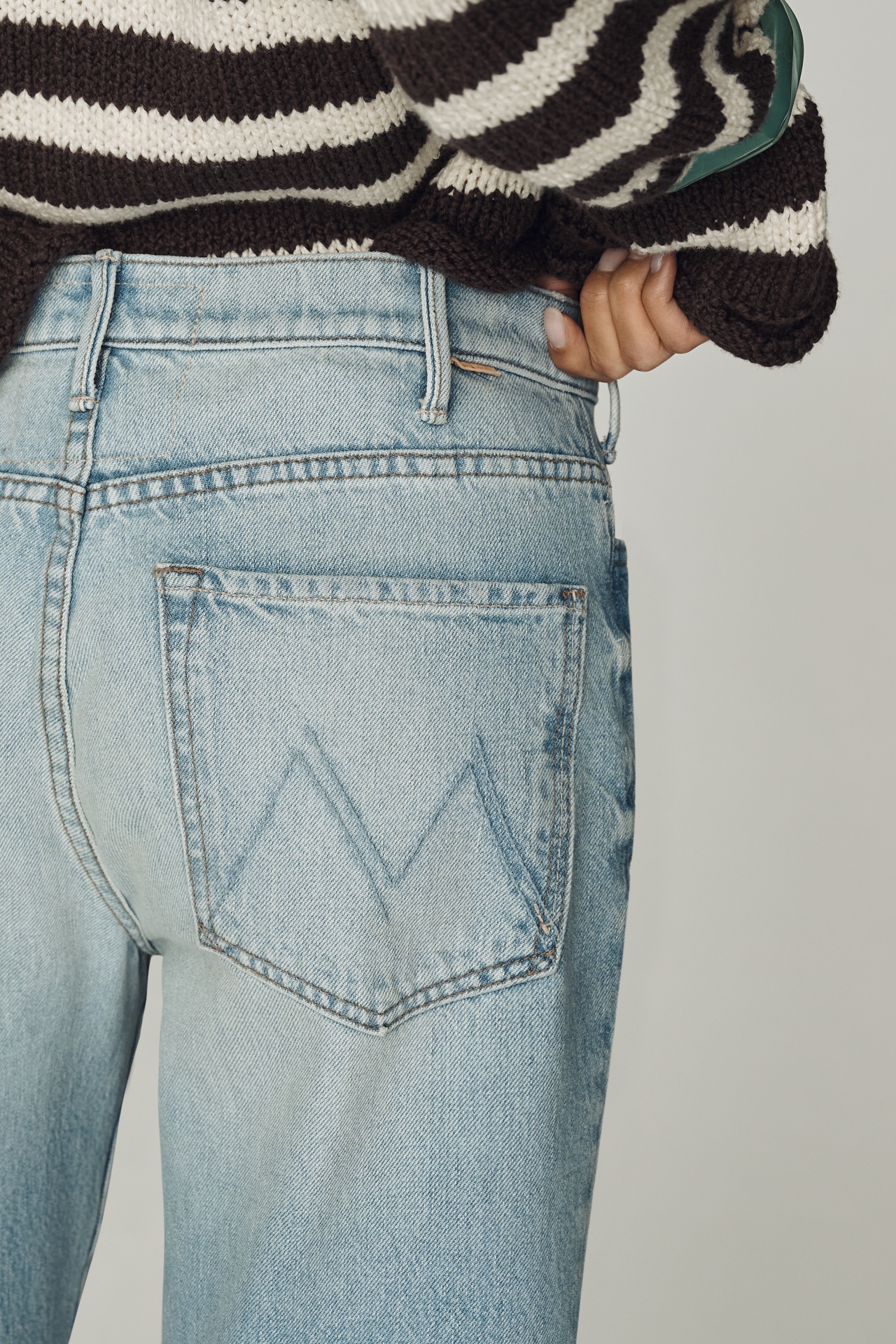 MOTHER Hustler Roller Ankle High-Rise Wide-Leg Jeans