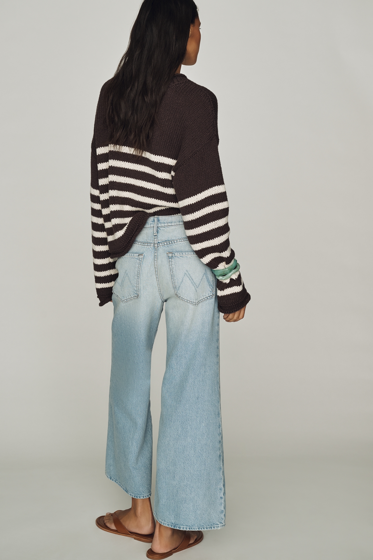 MOTHER Hustler Roller Ankle High-Rise Wide-Leg Jeans