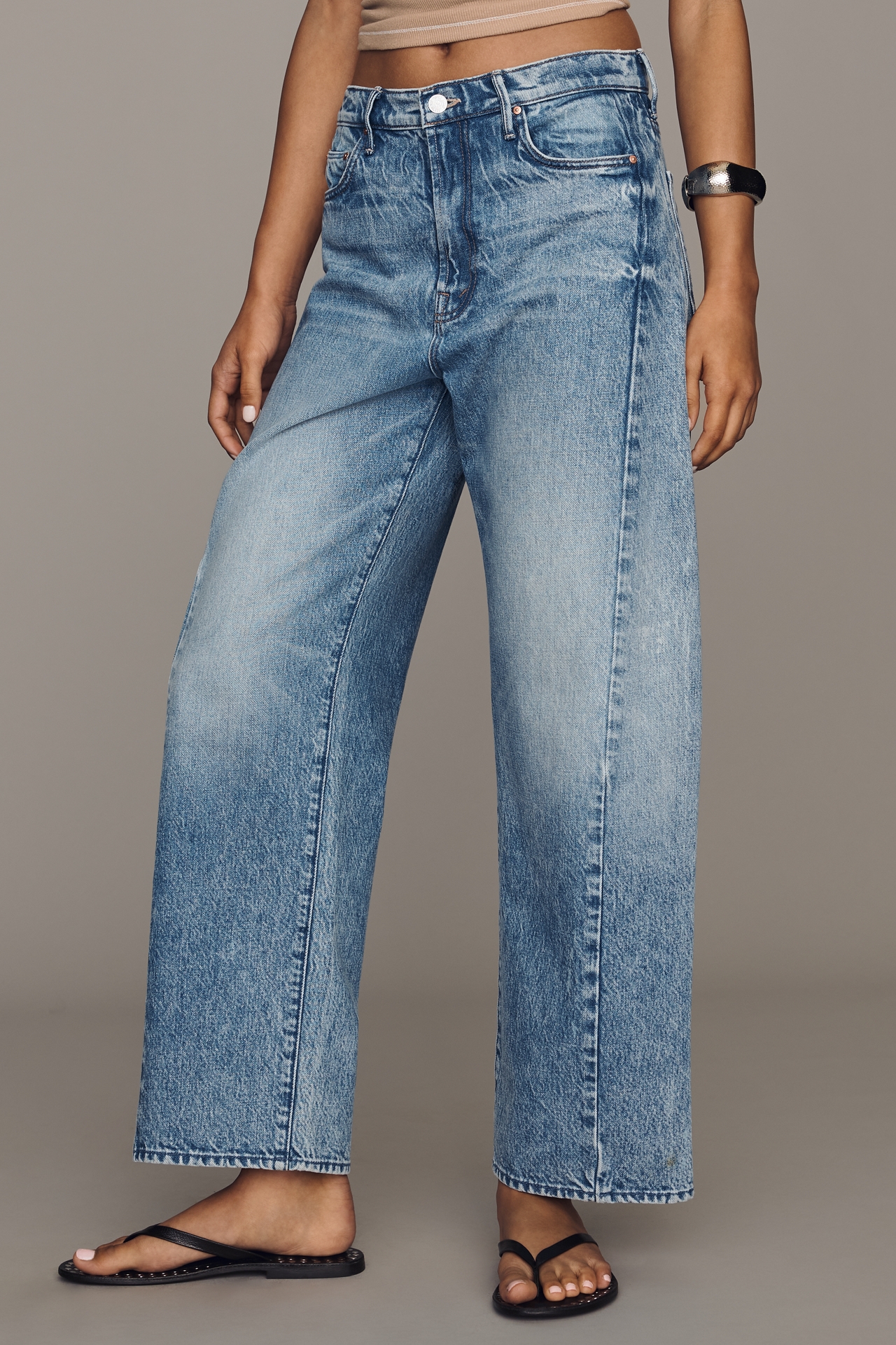 MOTHER Half Pipe High-Rise Tapered Ankle Jeans
