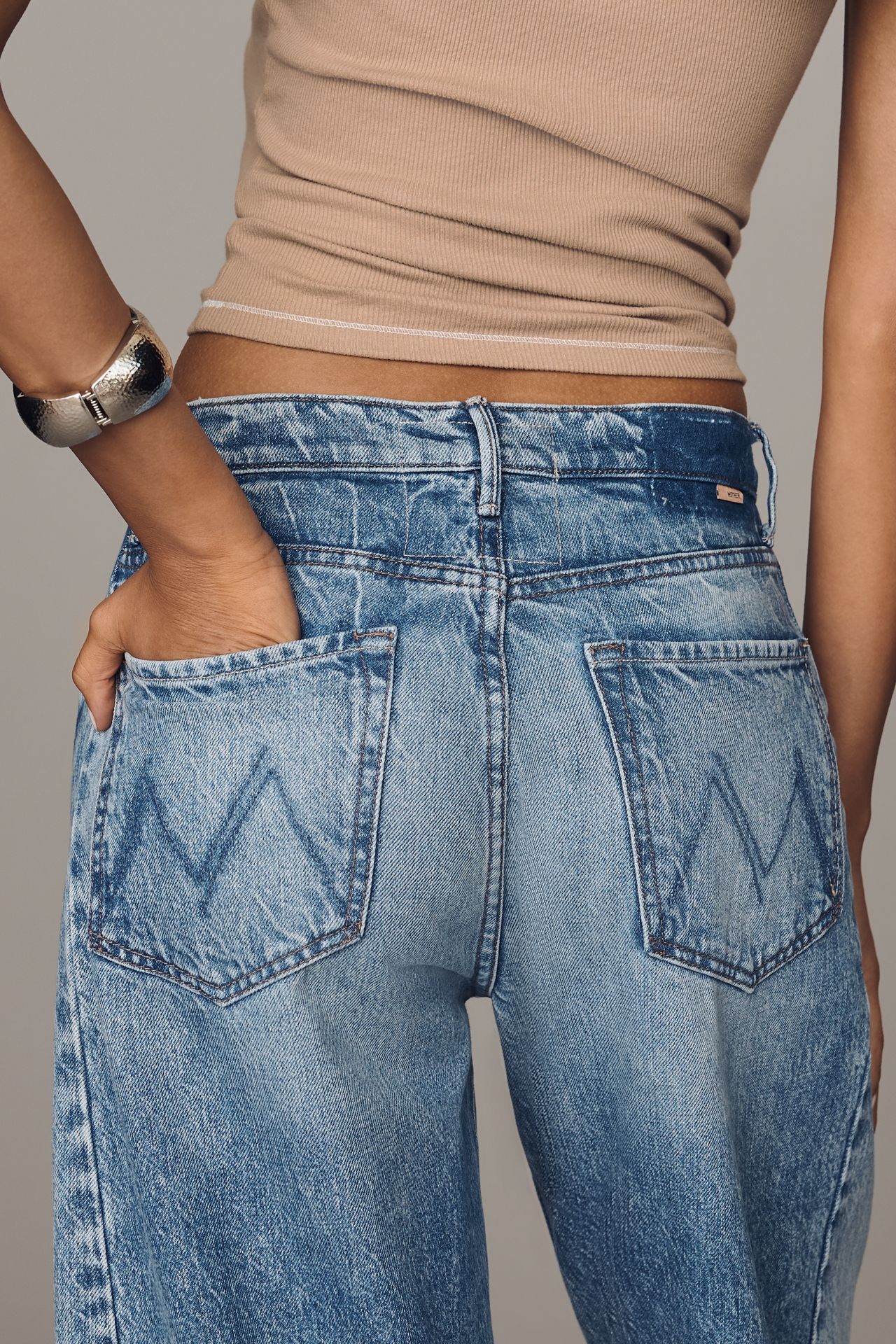 MOTHER Half Pipe High-Rise Tapered Ankle Jeans