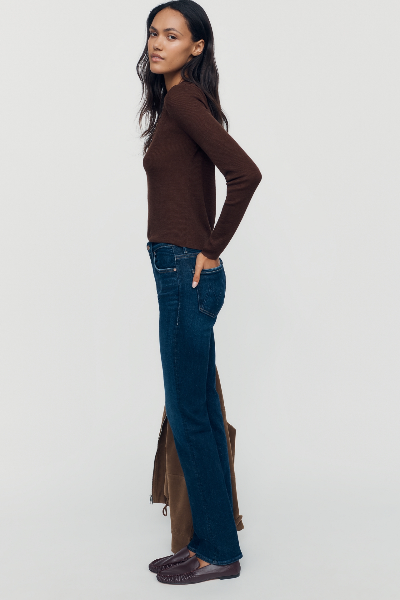 MOTHER The Rascal Skimp Mid-Rise Straight-Leg Jeans