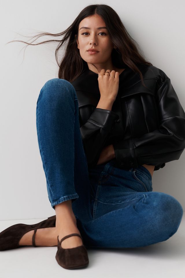 MOTHER Looker Mid-Rise Skinny Straight-Leg Jeans #5
