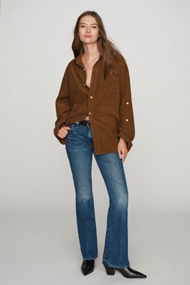 MOTHER Outsider Sneak Mid-Rise Straight-Leg Jeans