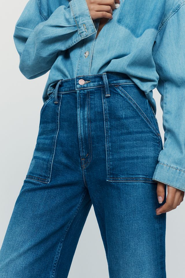 MOTHER Maven Sneak High-Rise Wide-Leg Jeans #1