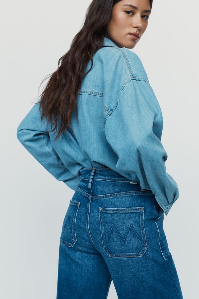 MOTHER Maven Sneak High-Rise Wide-Leg Jeans #3