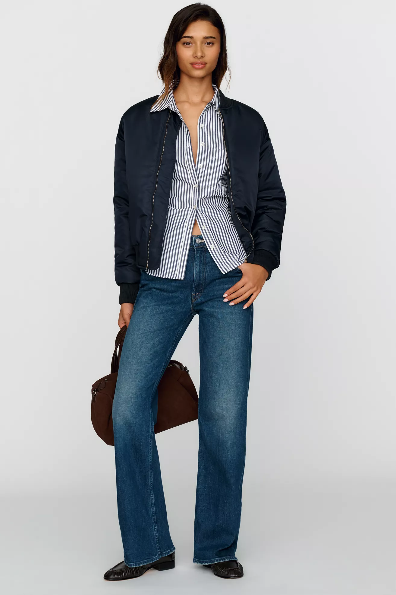 MOTHER The Bookie Sneak Mid Rise Bootcut Jeans
