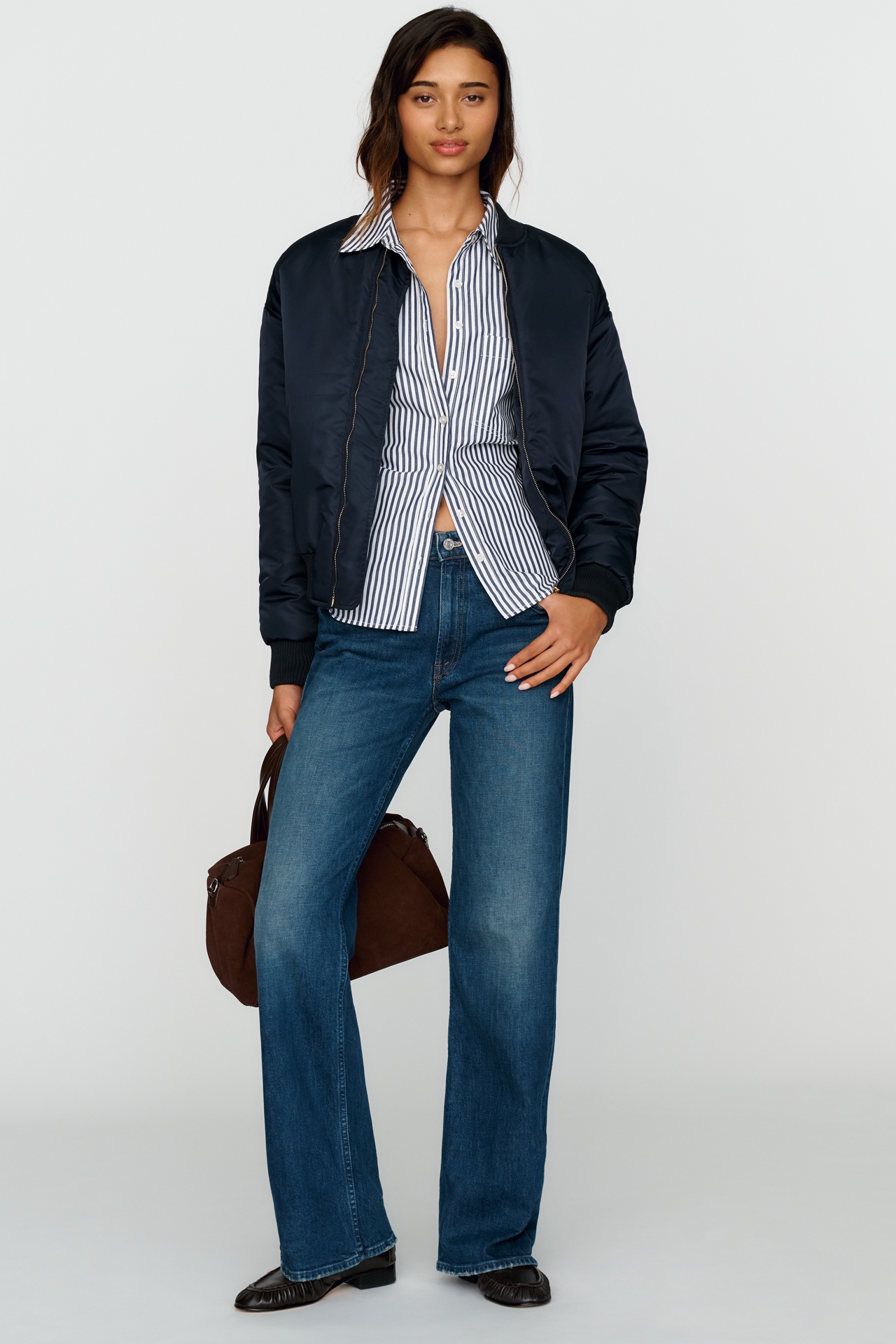 MOTHER The Bookie Sneak Mid Rise Bootcut Jeans