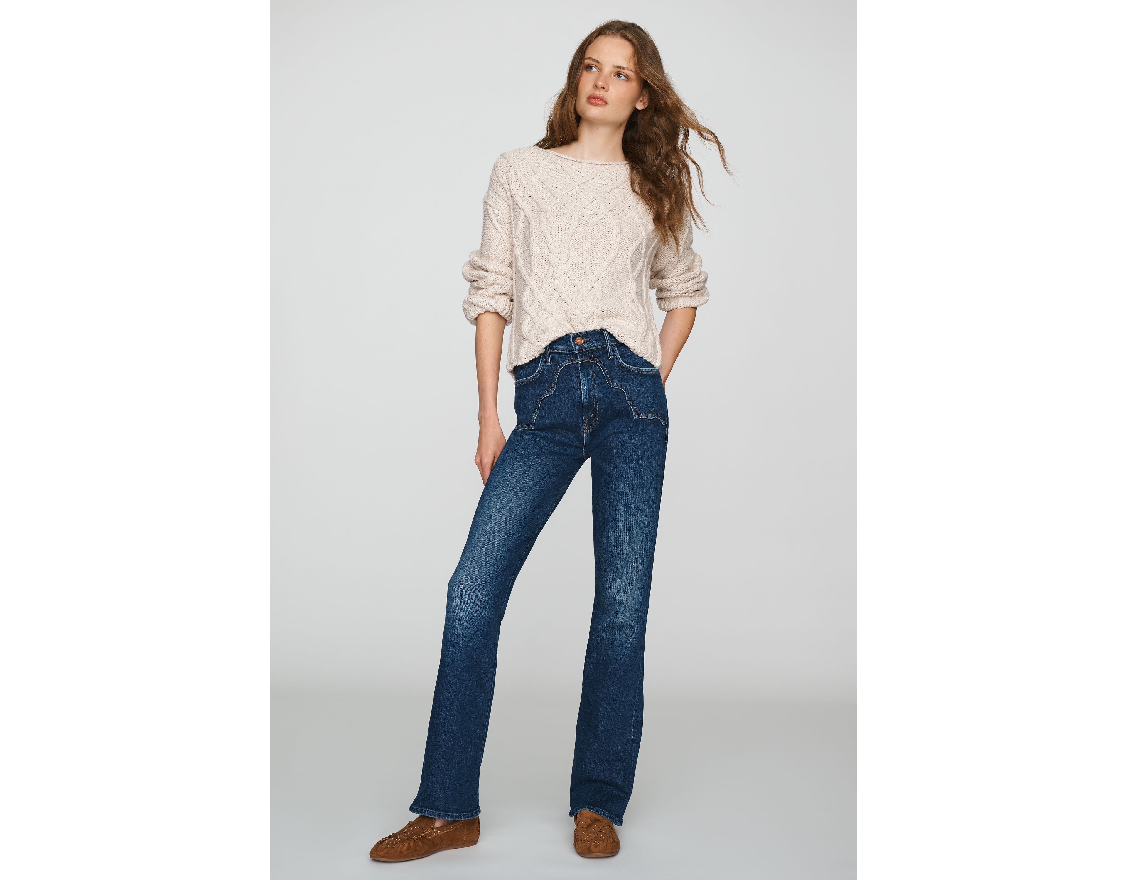 MOTHER The Buckle Bunny Hustle High Rise Flare Jeans