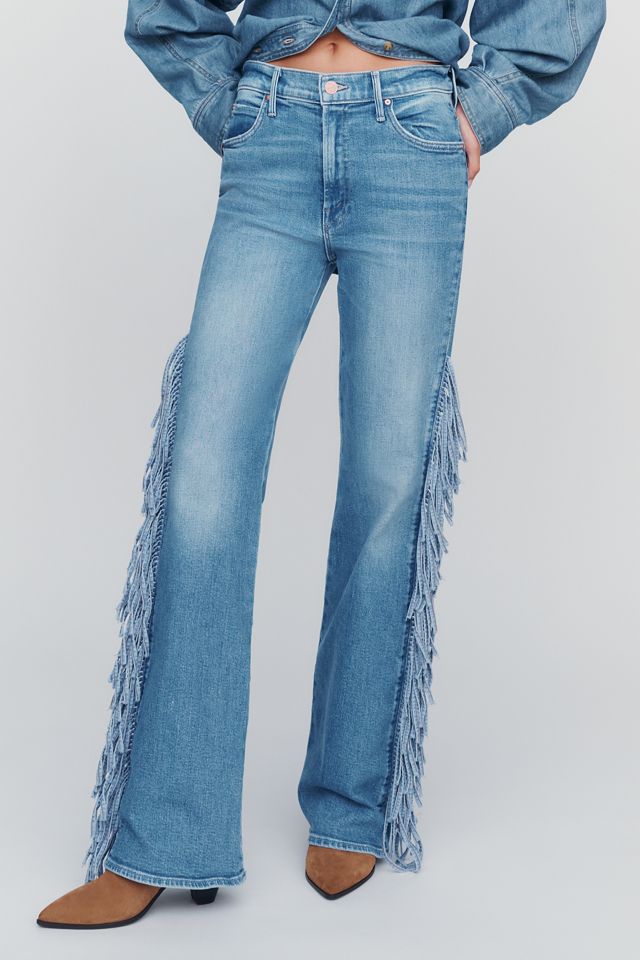 MOTHER The Fringe Desperado Sneak High-Rise Wide-Leg Jeans #1