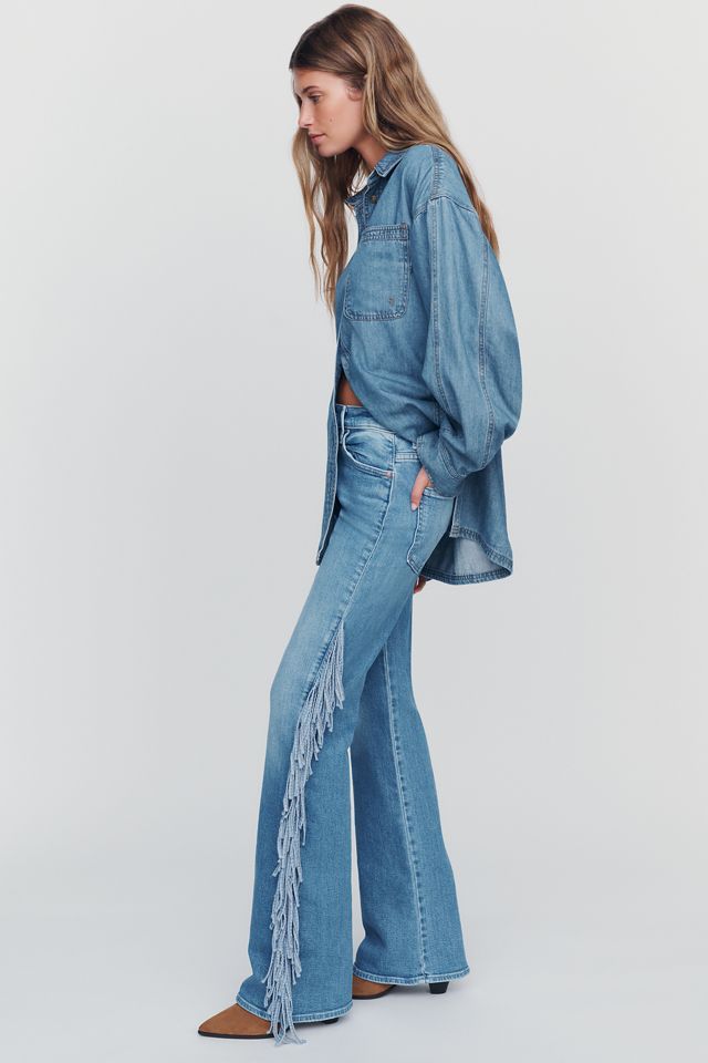 MOTHER The Fringe Desperado Sneak High-Rise Wide-Leg Jeans #2