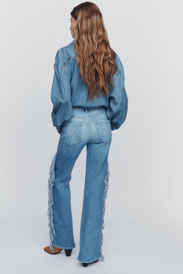 MOTHER The Fringe Desperado Sneak High-Rise Wide-Leg Jeans #3