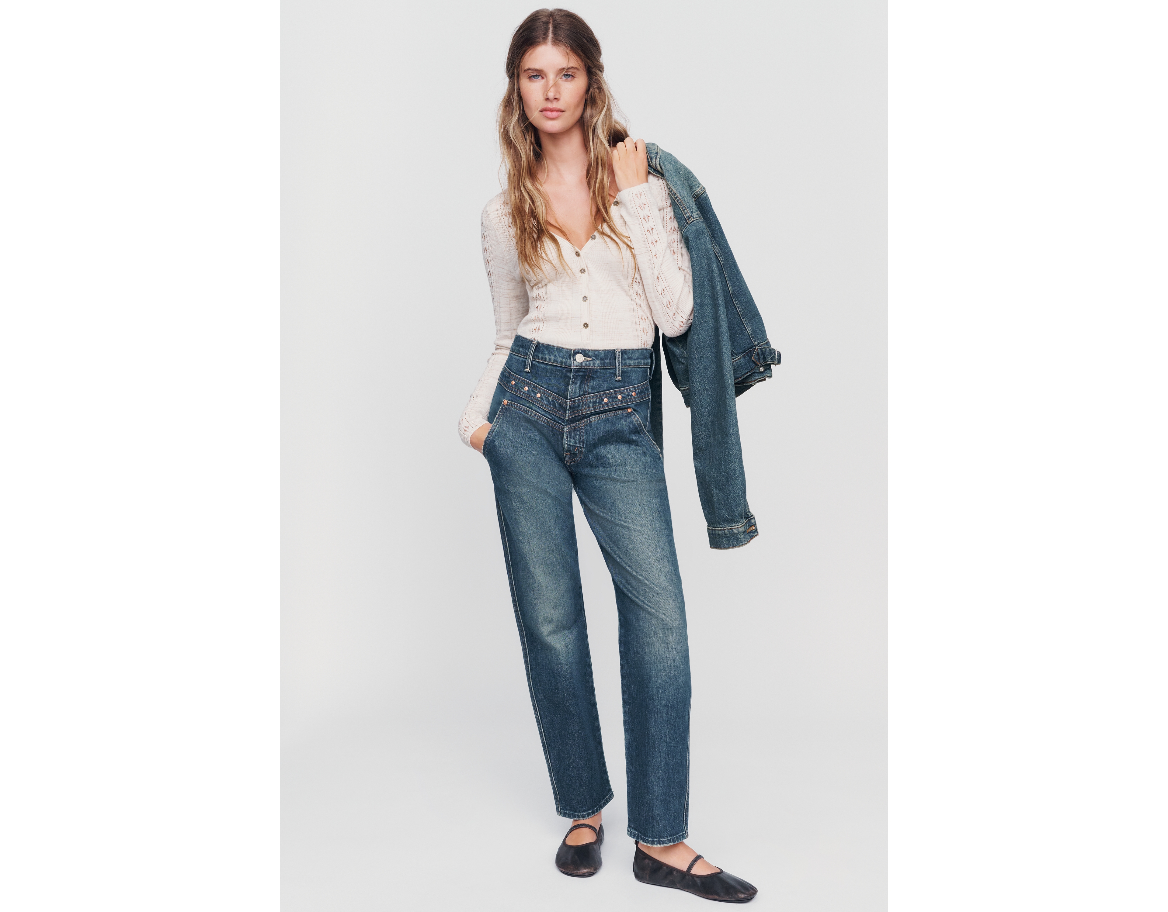 MOTHER The Rock Candy Tune Up High Rise Straight Leg Jeans