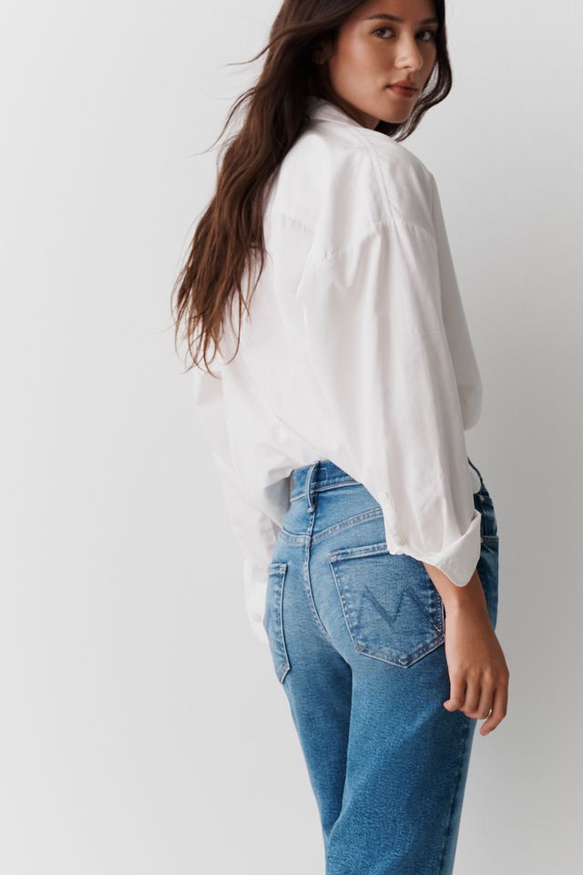MOTHER Rambler Mid-Rise Straight Zip Flood Jeans #2