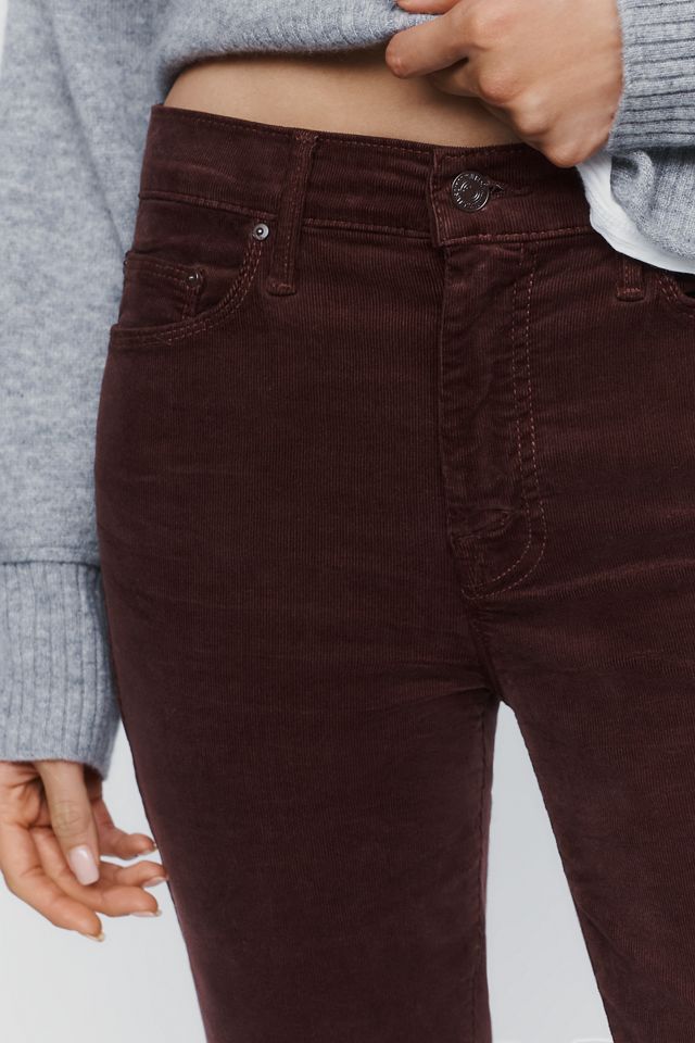 MOTHER The Weekender Corduroy Mid Rise Flare Jeans #3