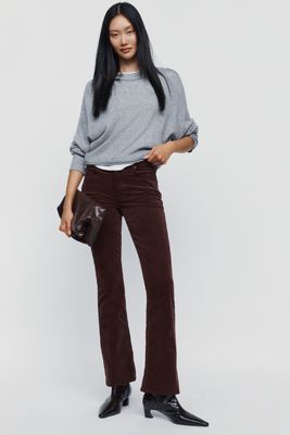 MOTHER The Weekender Corduroy Mid Rise Flare Jeans
