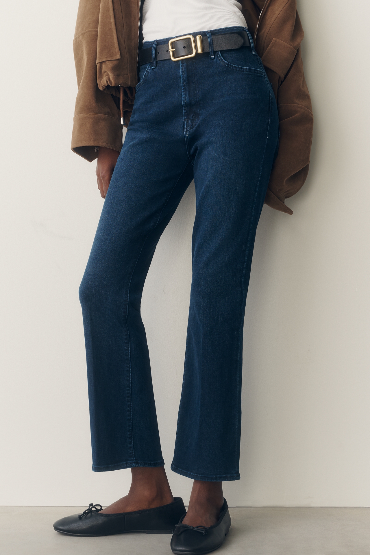 MOTHER Hustler High Rise Crop Flare Jeans
