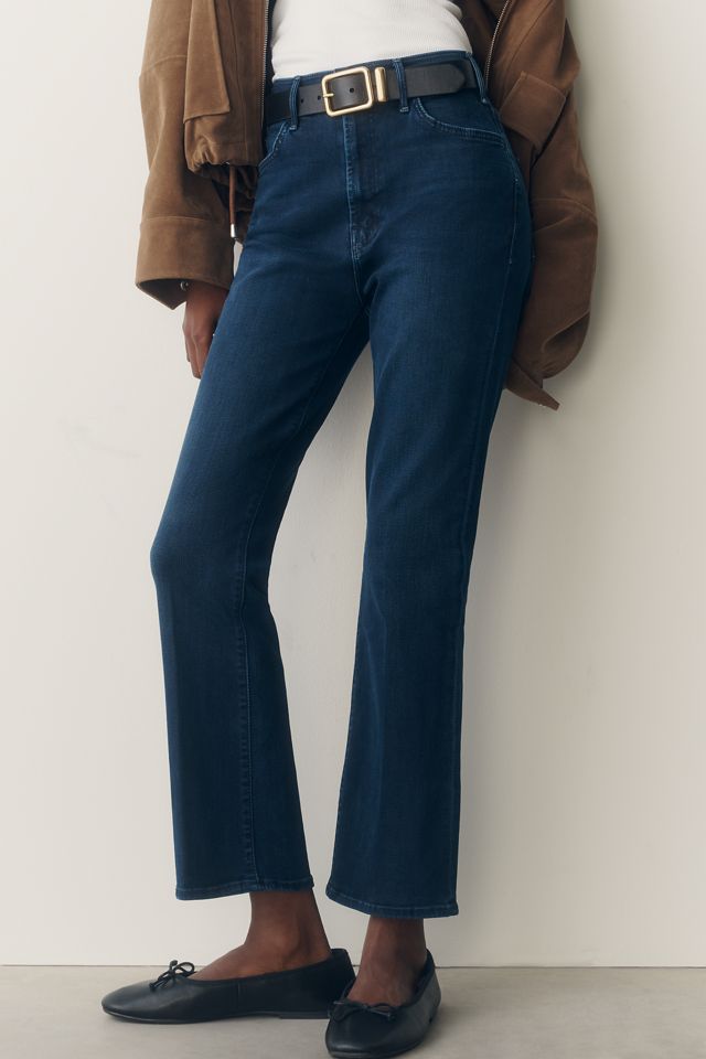 MOTHER Hustler High Rise Crop Flare Jeans #1