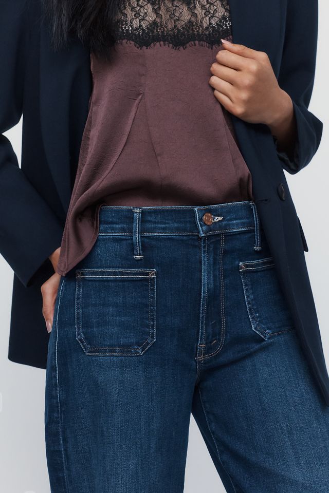 MOTHER The Maven Sneak Mid Rise Wide Leg Jeans #3