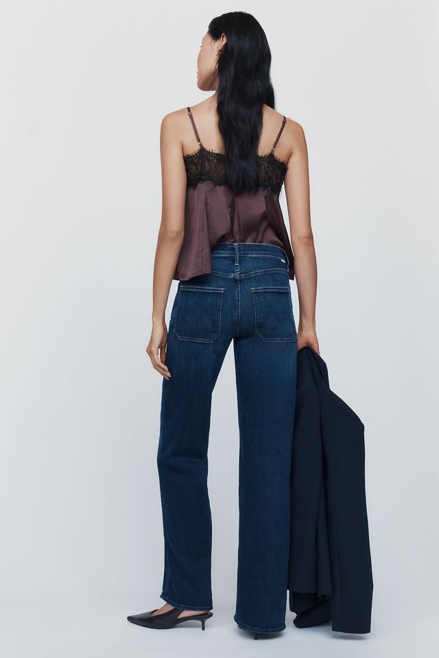 MOTHER The Maven Sneak Mid Rise Wide Leg Jeans #4