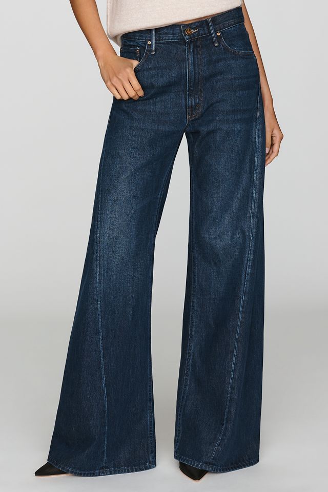 MOTHER The Lemon Twist Sneak High-Rise Wide-Leg Jeans #1