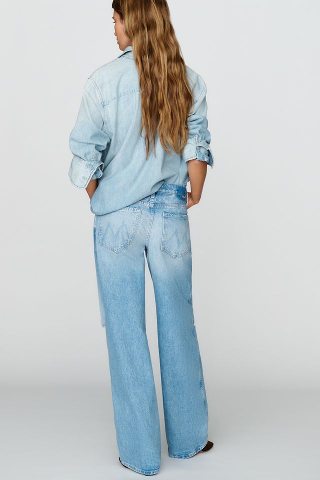MOTHER The Down Low Delinquent Low Rise Wide Leg Jeans #2