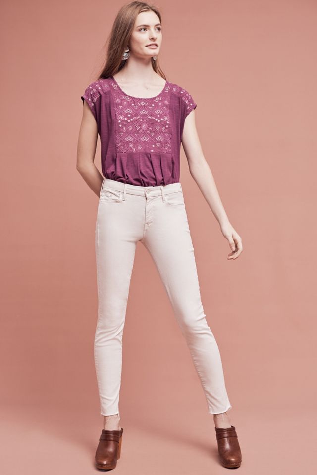 Mother Looker Frayed Ankle Jeans #1