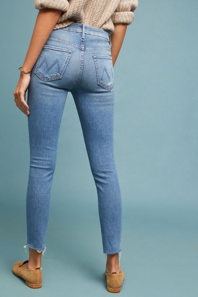 MOTHER The Looker High-Rise Ankle Fray Jeans #1
