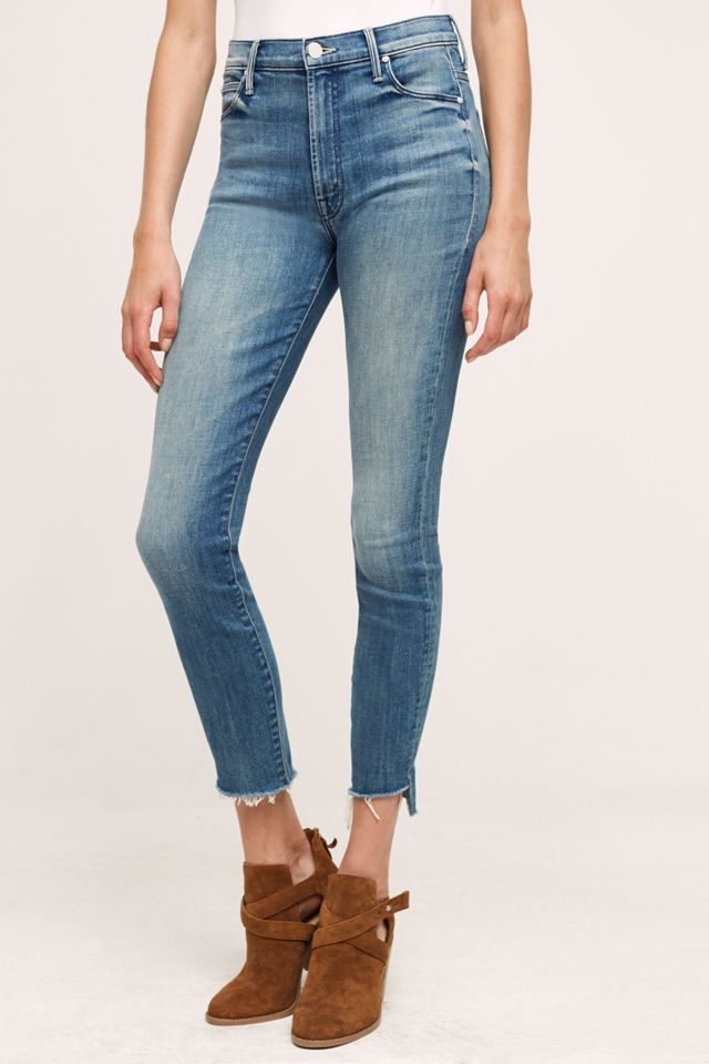 Mother Stunner High-Rise Frayed High-Low Jeans #1