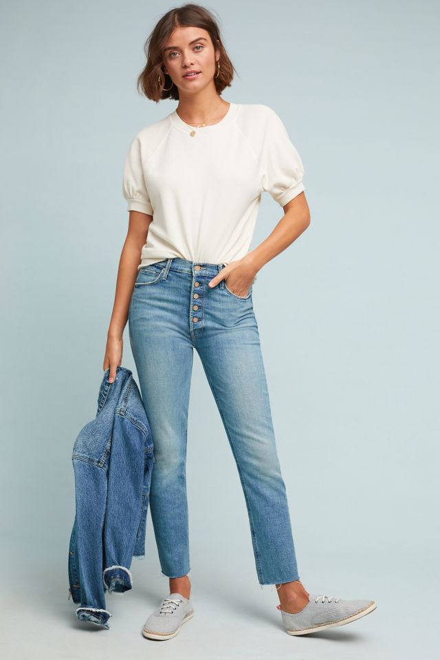 Mother Women's The Pixie Ankle Fray Jean