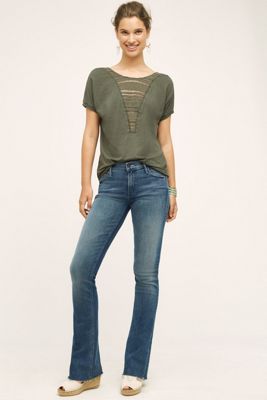 Mother Runaway Mid-Rise Fray Jeans